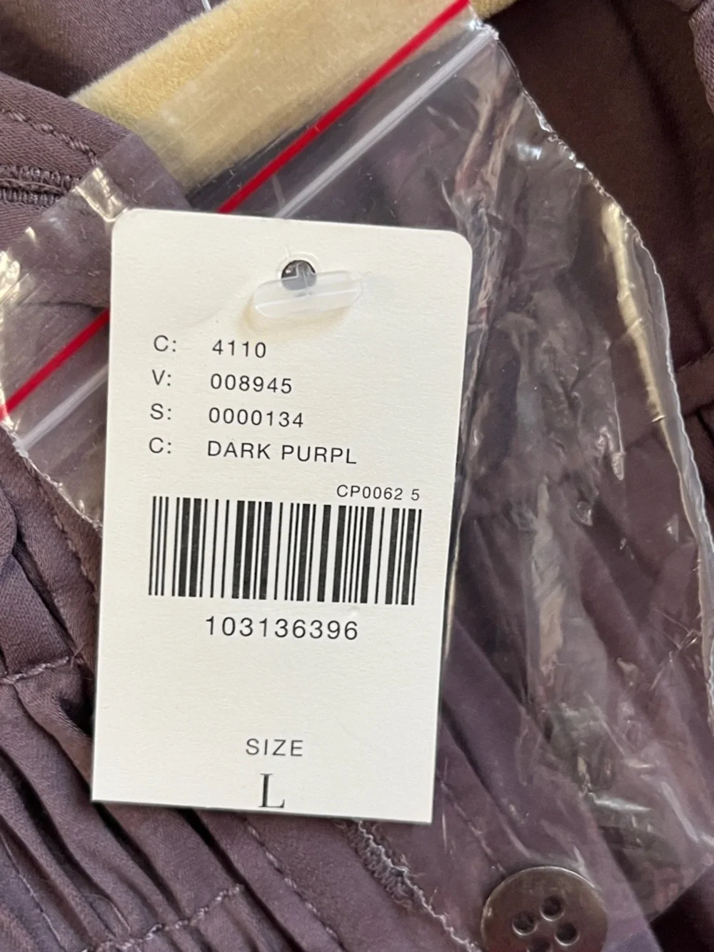 Anthropologie Silky Smocked Yoke Long Sleeve Purple Button down Shirt size large - Picture 10 of 16